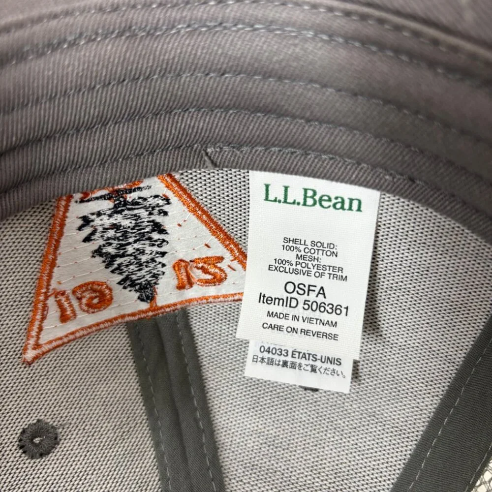 LL Bean Trucker Hat Snapback Gray Forestry 1912 Logo Outdoors Adjustable